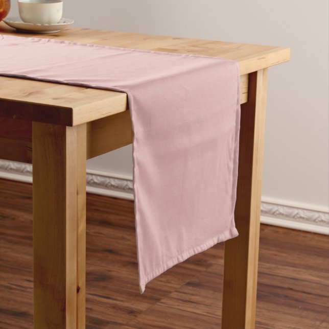 Caminho De Mesa Pequeno Cor Sólida Simples Rosa Mauve Moderno (No Local)