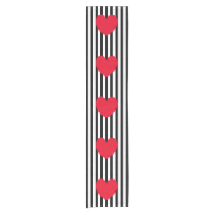 Caminho De Mesa Pequeno Coração vermelho