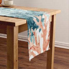 Caminho De Mesa Pequeno Coral Verde Turquesa Laranja Praia