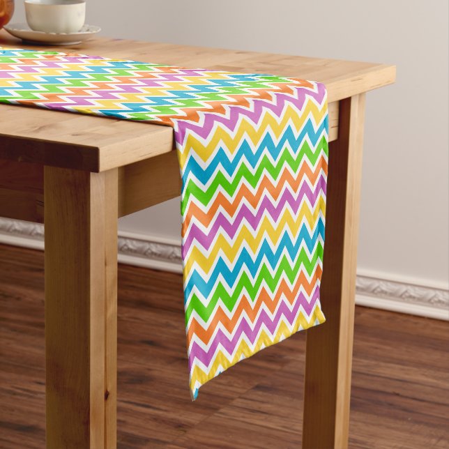 Caminho De Mesa Pequeno Cores Brilhantes Chevron (No Local)