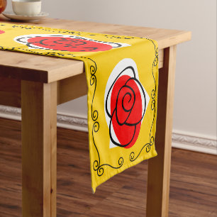 Caminho De Mesa Pequeno Corredor cor-de-rosa da mesa da beira do espanhol