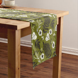 Caminho De Mesa Pequeno Corredor Curto de Mesa Folhas de Outono, Frutas e 
