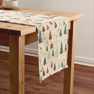 Caminho De Mesa Pequeno Corredor de Mesa Árvores de Natal