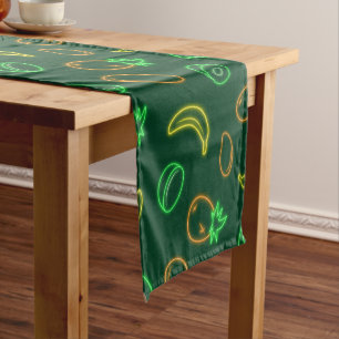 Caminho De Mesa Pequeno Corredor de Mesa com Padrão de Frutas Tropicais Ne