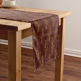 Caminho De Mesa Pequeno Corredor de Mesa Curta e Folha Dourada