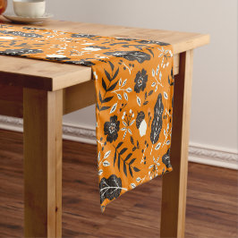 Caminho De Mesa Pequeno Corredor de mesa curto de folhas de outono, bagas 