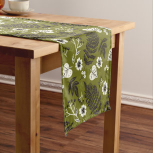 Caminho De Mesa Pequeno Corredor de Mesa Curto Folhas de Outono, Frutas Ve