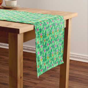Caminho De Mesa Pequeno Corredor de Mesa de Algodão Floral Giz Pastel de V