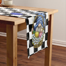 Caminho De Mesa Pequeno Corredor de Mesa Easter Gnome Xadrez Preto Búfalo