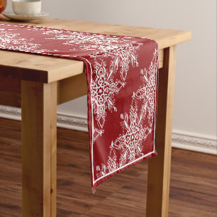Caminho De Mesa Pequeno Corredor de Mesa Flocos de Neve Médio