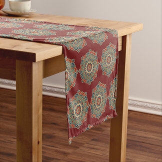 Caminho De Mesa Pequeno Corredor de Mesa Floral Chinoiserie Ano Novo Lunar