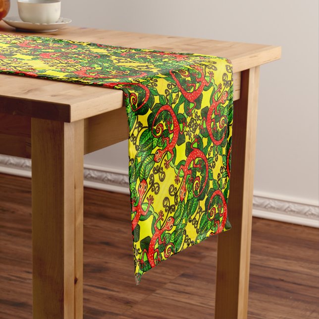 Caminho De Mesa Pequeno Corredor de Mesa Gecko Vermelho (No Local)