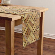 Corredor de Mesa - Padrão Calidoscópico de Tijolo