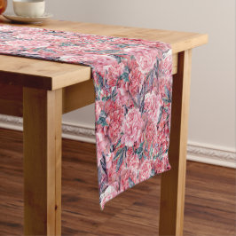 Caminho De Mesa Pequeno Corredor de Mesa Peônias Rosa