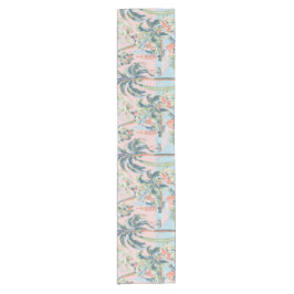 Caminho De Mesa Pequeno Corredor de mesa toile de palmeira rosa, impressão