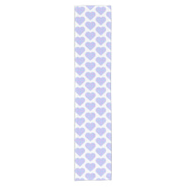 Caminho De Mesa Pequeno Corredor de Mesa Xadrez Coração Rosa Azul Pastel