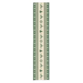 Caminho De Mesa Pequeno Corredor verde e branco do Natal da mesa 14" x 72"