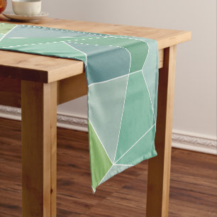 Caminho De Mesa Pequeno Corrente de Mesa de Vidro Azul e Verde