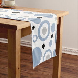 Caminho De Mesa Pequeno Costeira Frente Azul Fratura Azul Círculos Geométr