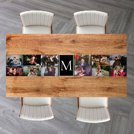 Caminho De Mesa Pequeno Create your own Custom 12 photo collage Monogram 