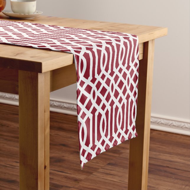 Caminho De Mesa Pequeno Crimson Trellis (No Local)