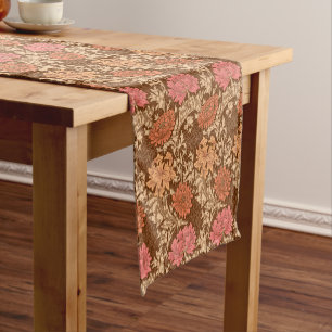 Caminho De Mesa Pequeno Crisântemos, laranja e oxidação de William Morr