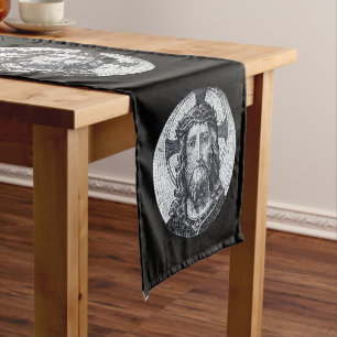 Caminho De Mesa Pequeno Cristo Jesus e compaixão Arte vintage Mesa corred
