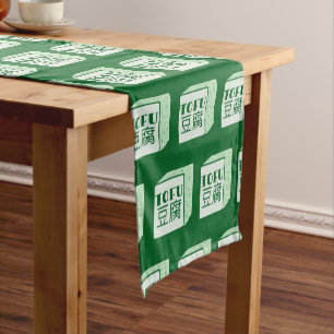 Caminho De Mesa Pequeno Cubo do tofu escrevendo japonês