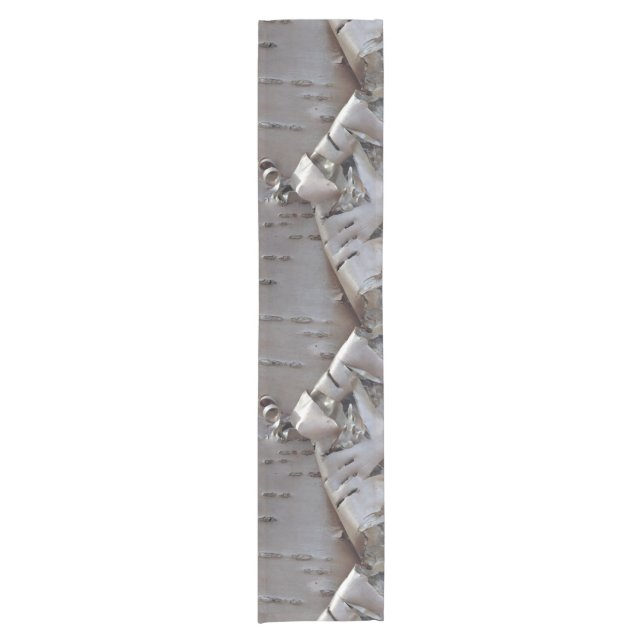Caminho De Mesa Pequeno Curly Birch Bark Tree Rustic (Frente)