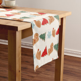 Caminho De Mesa Pequeno Cute Colorful Cookies Pattern Christmas