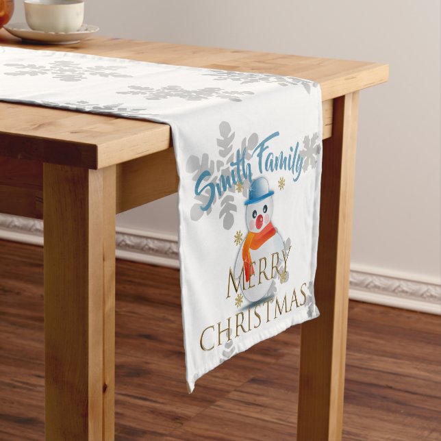 Caminho De Mesa Pequeno Cute Snowman (No Local)