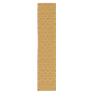 Caminho De Mesa Pequeno Damasco dourado luxuoso