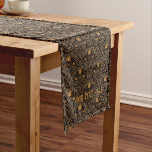 Caminho De Mesa Pequeno Damasco Floral Gótico Vintage