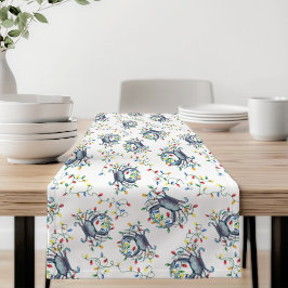 Caminho De Mesa Pequeno Deck the Claws Coastal Crab Christmas Lights