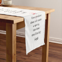 Caminho De Mesa Pequeno Decoração de Citação de Aristóteles para Casa na P