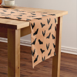 Caminho De Mesa Pequeno Decoração de Halloween Vintage Morcegos Preto Lara