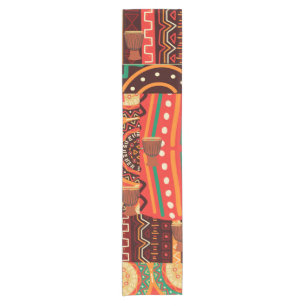 Caminho De Mesa Pequeno Decoração do padrão tribal Afro Kente