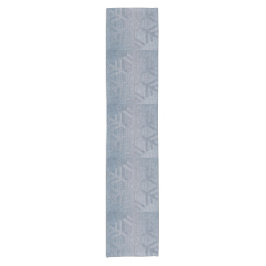 Caminho De Mesa Pequeno Denim Fashion Snowflakes