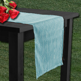 Caminho De Mesa Pequeno Derby Day Party Ivory Pattere Turquoise