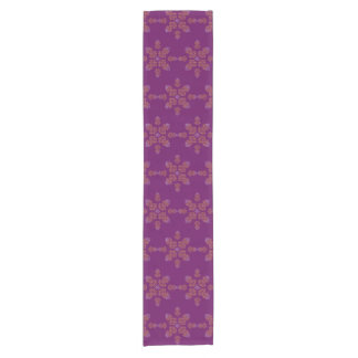 Caminho De Mesa Pequeno Desenho de Kolam Minimalista Roxo do Sul da Índia