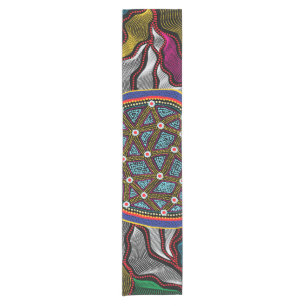 Caminho De Mesa Pequeno Design- 15 Tablete Aboriginal