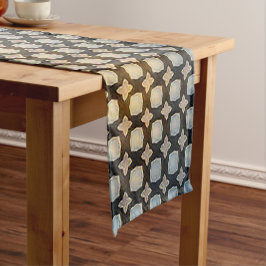 Caminho De Mesa Pequeno Design de Padrão Abstrato de Grade Geométrica Escu
