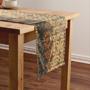 Caminho De Mesa Pequeno Design do padrão de arte do café Bean Batik