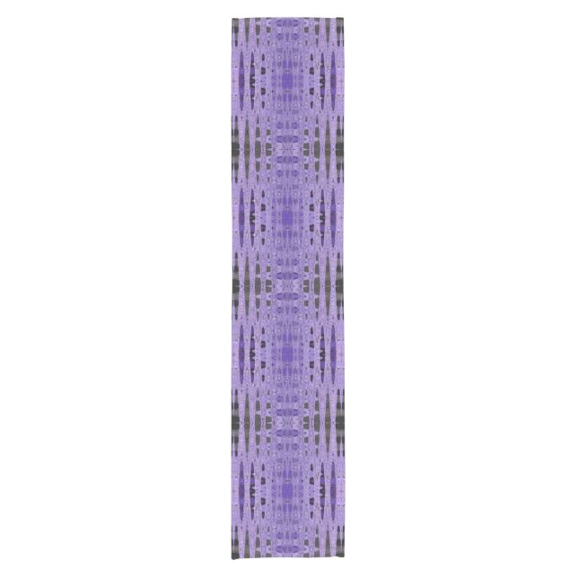 Caminho De Mesa Pequeno Design preto roxo moderno (Frente)