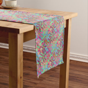 Caminho De Mesa Pequeno Design retro de Boho do teste padrão de flor