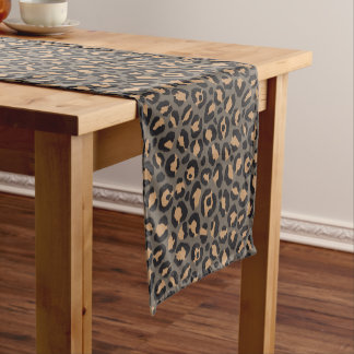 Caminho De Mesa Pequeno Design Série Clássico Leopardo 4