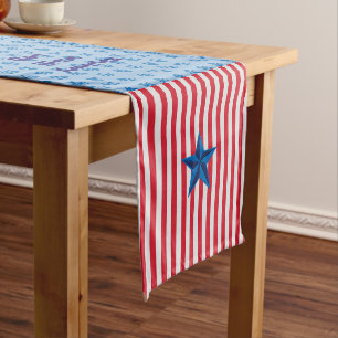 Caminho De Mesa Pequeno Deus abençoe America Mesa Runner