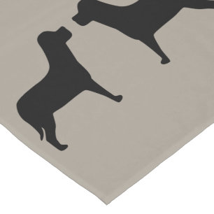 Caminho De Mesa Pequeno Dois Cachorros Labrador Pretos