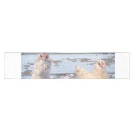 Caminho De Mesa Pequeno Easter Farmhouse Two Chickens