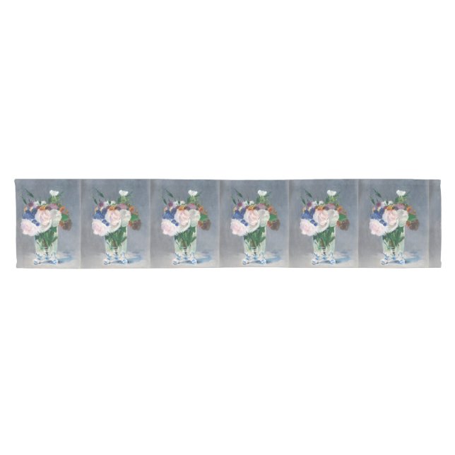 Caminho De Mesa Pequeno Edouard Manet - Flores num Vaso Cristal (Horizontal)